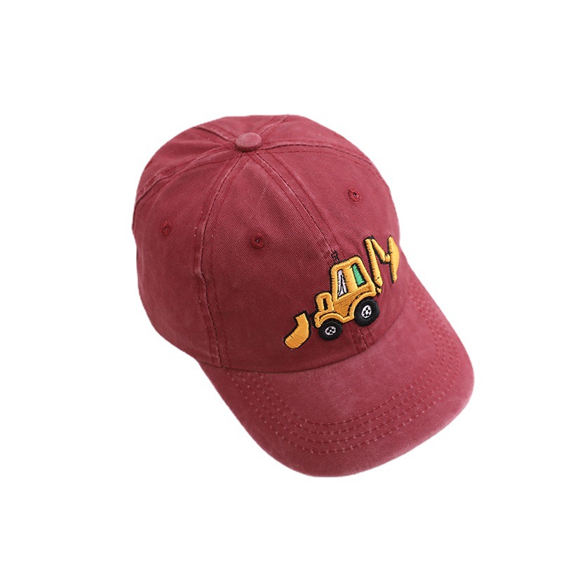Picture of Children's hat wholesale Spring and Autumn New washed boys and girls cap Korean retro excavator cartoon baseball cap