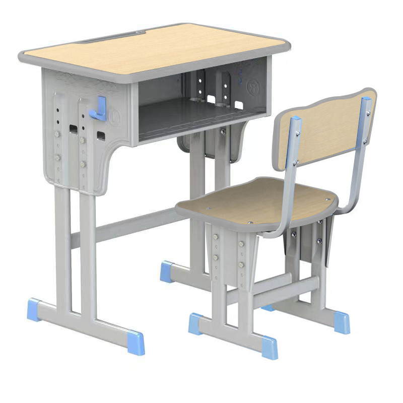 Picture of School Desk and Chair Training Desk Study Desk Children's Desk Single Training Desk Liftable Student Desk and Chair