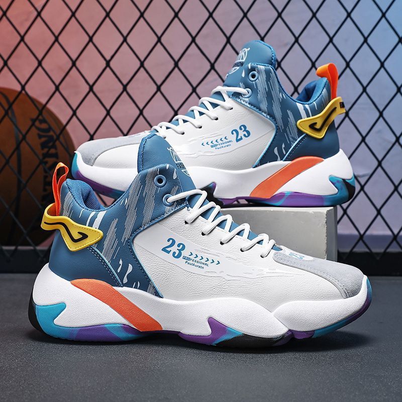 High-Top Shoes for Men, Cross-Border, New Models for All Seasons, Basketball Shoes, Trendy Student Running Shoes, Casual Shoes, Men's Sports Shoes