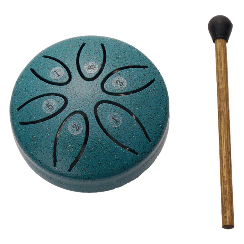 Picture of Wholesale Mini Metal Ethereal Drum 3-Inch 6-Tone Steel Tongue Drum Forget-Me-Not Drum Percussion Instrument Empty Drum Kidsren's Portable Musical Instrument