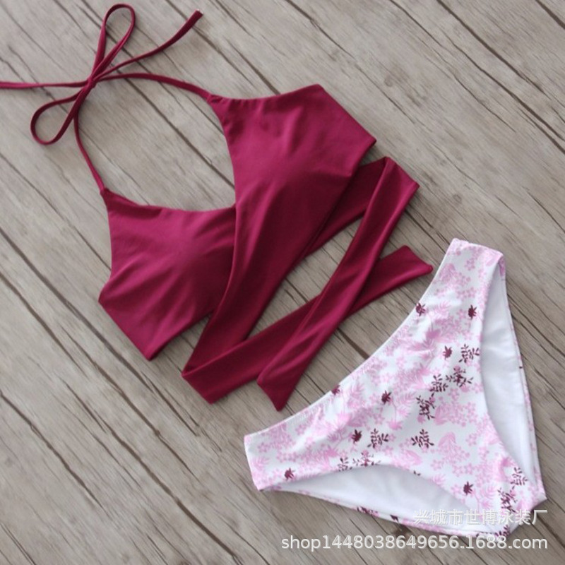 2021 wholesale New Sexy Multi-color optional European and American AliExpress swimsuit women bikini triangle bikini