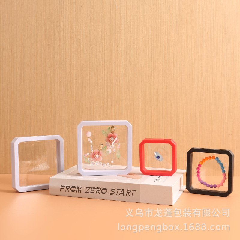 Promotional New Octagonal Transparent PE Suspension Box Jewelry Storage Box Bracelet Necklace in stock