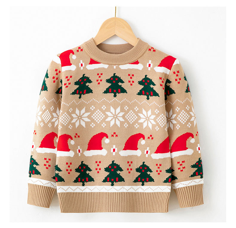 Picture of 2023 Europe and the United States new children's Christmas sweater children's clothing girls boys autumn and winter cartoon pullover sweater