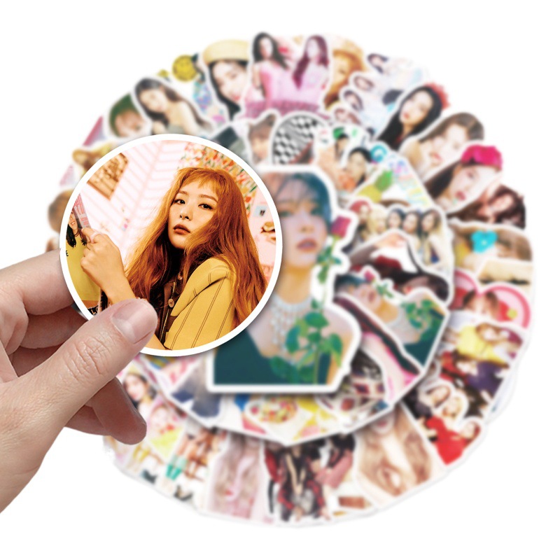 50 redvelvet Star Luggage Stickers Creative Graffiti Scooter Flat Cartoon Decorative Stickers