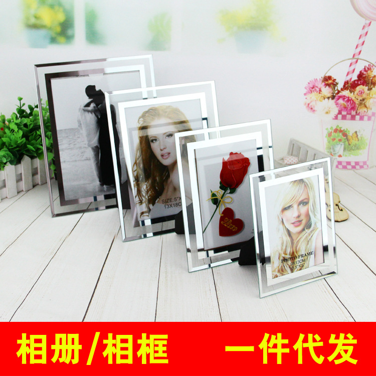 Yuzhe Home Crystal Glass Photo Frame Table 567810 "A4A5 Certificate Business License Hanging Frame Photo Rack Cross Border
