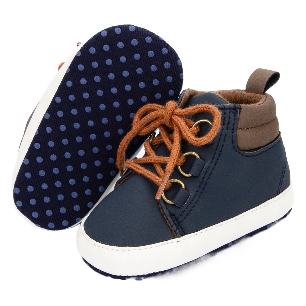 Cross-Border Toddler Shoes for 0-1 Years Old, High-Top Soft-Soled Baby Shoes, Casual Sports Baby Shoes, Baby Shoes