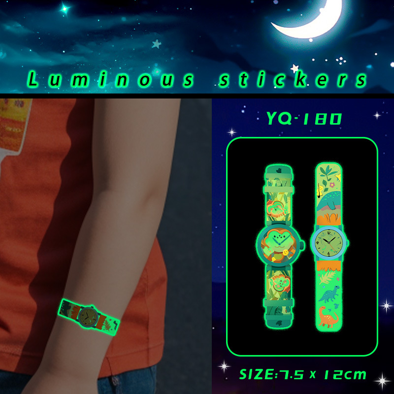 Luminous Cartoon Watch Forest Monkey Tattoo Sticker Men and Women Waterproof Lasting Arm Wrist Cute Decorative Pattern