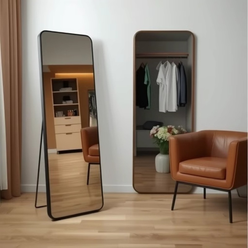 Full-body Mirror Floor Mirror Home Simple Wall Hanging Fitting Mirror Student Dormitory Cyber Popular Fitting Mirror Girl's Bedroom Mirror