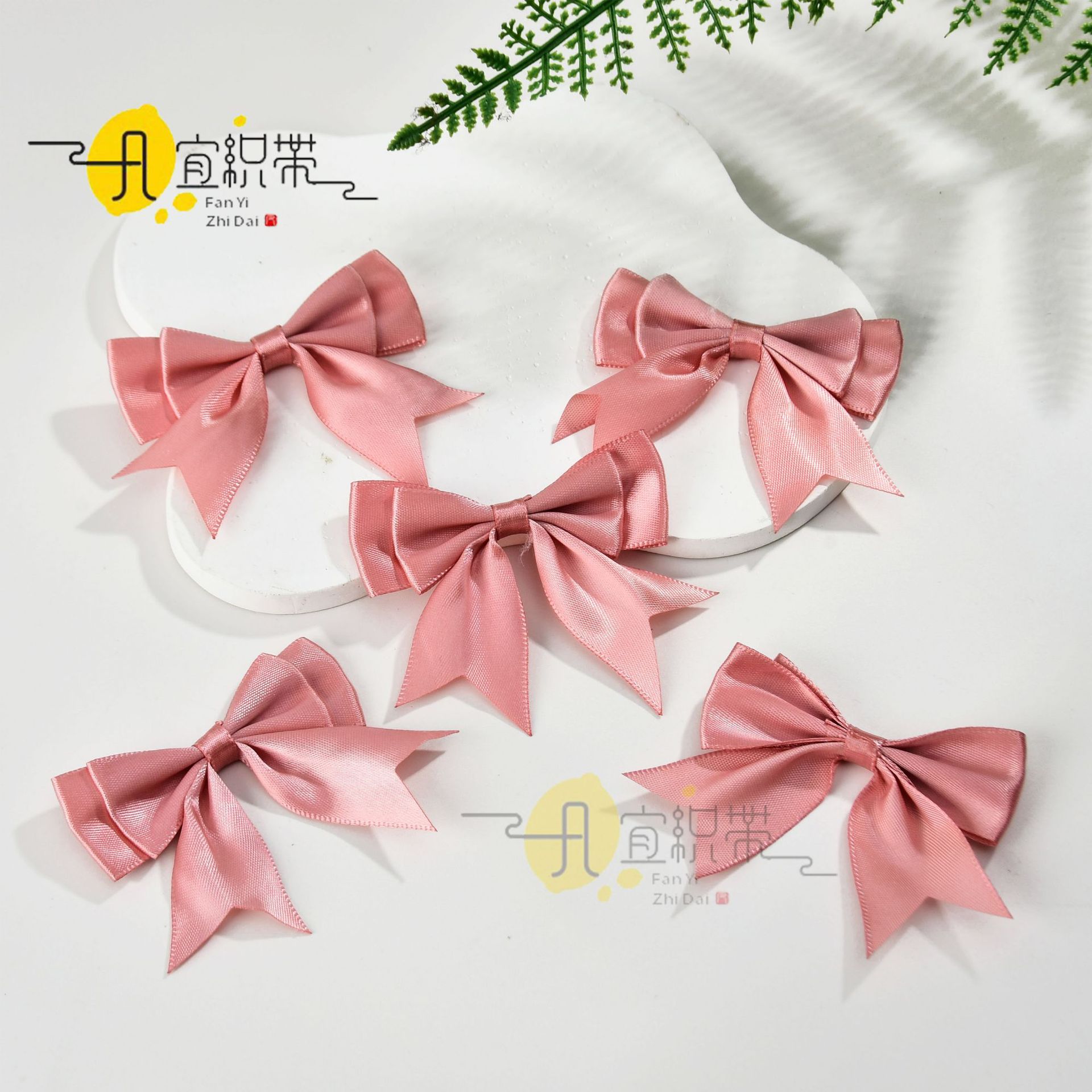in stock handmade polyester tape woven double dovetail corner bow for clothing toys gifts and other DIY accessories