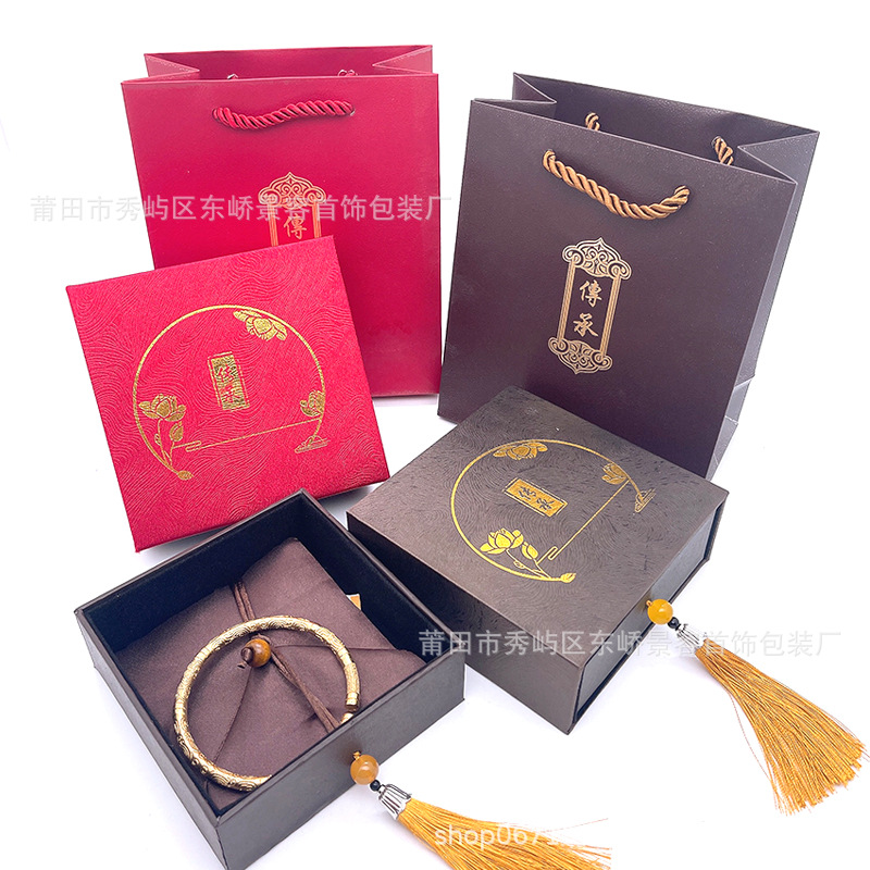 Drawer box jewelry packaging box vintage bracelet box bracelet box plastic box jewelry gold storage box pattern bracelet box