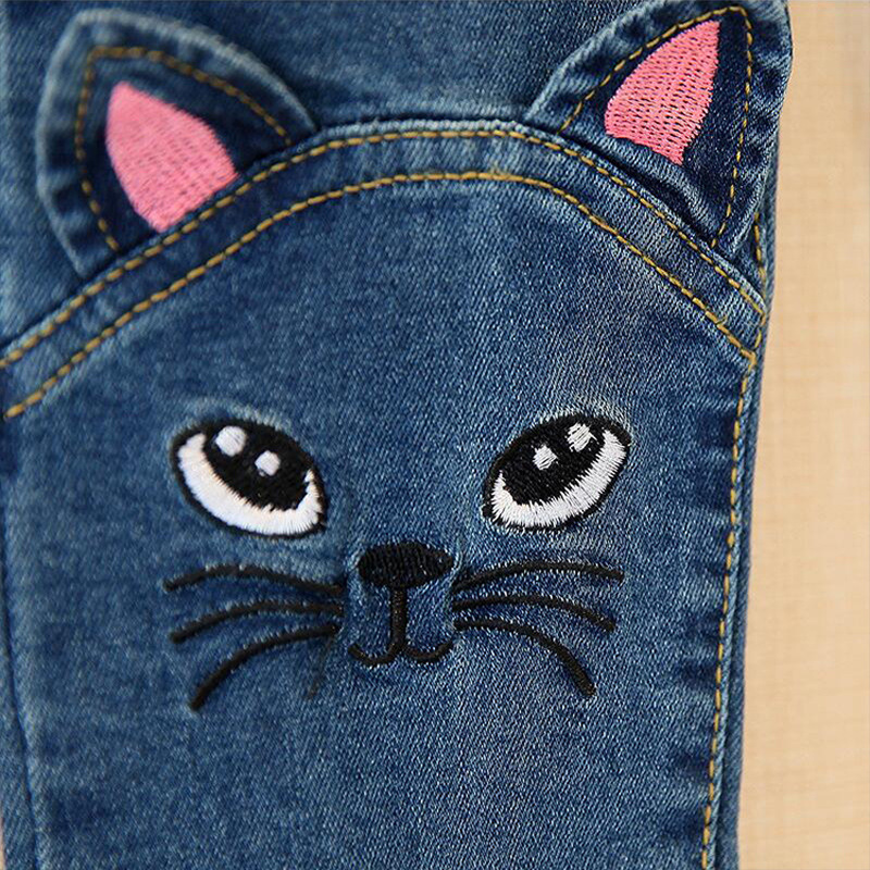 Picture of Girls Jeans 2025 New Spring & Fall Clothing Slim Stretch Cat Head Pencil Pants Small Feet Long Pants Korean Style Children's Clothing