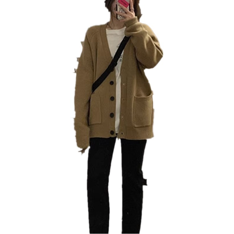 Women's Korean-style knitted cardigan for autumn and winter