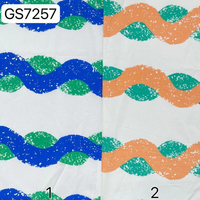Cotton 60 digital printing fabric color stripe wave cotton printing fabric children's clothing parent-child home clothing diy
