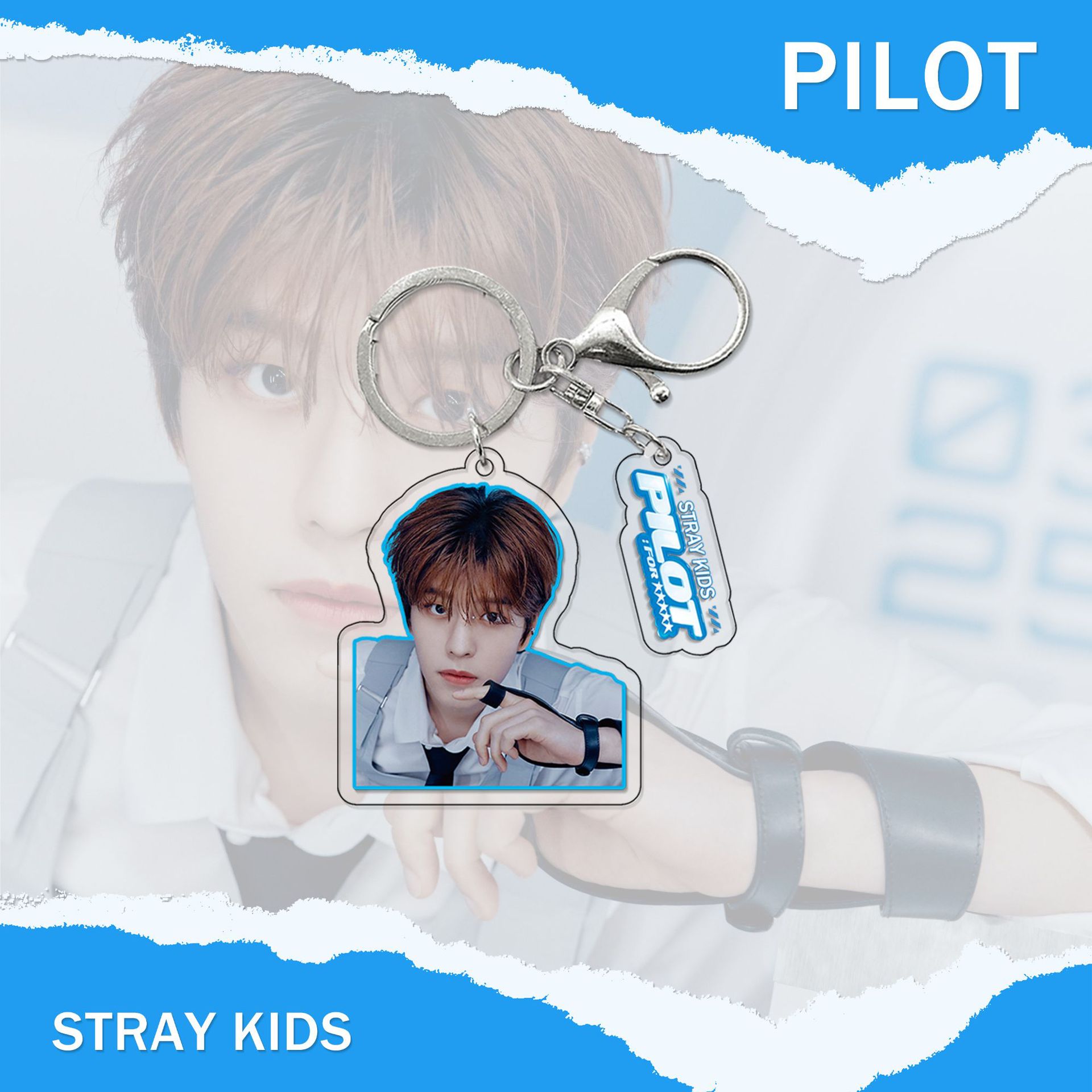 Picture of Stray Kids New Album (5-STAR) keychain Li Longfu peripheral acrylic pendant 2-piece set