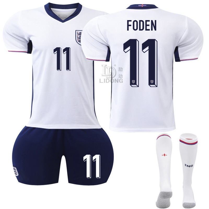 Picture of Euro 2024 New Football Jersey suit England Home Jersey Number 9 Kane 11 Foden 10 Bellingham
