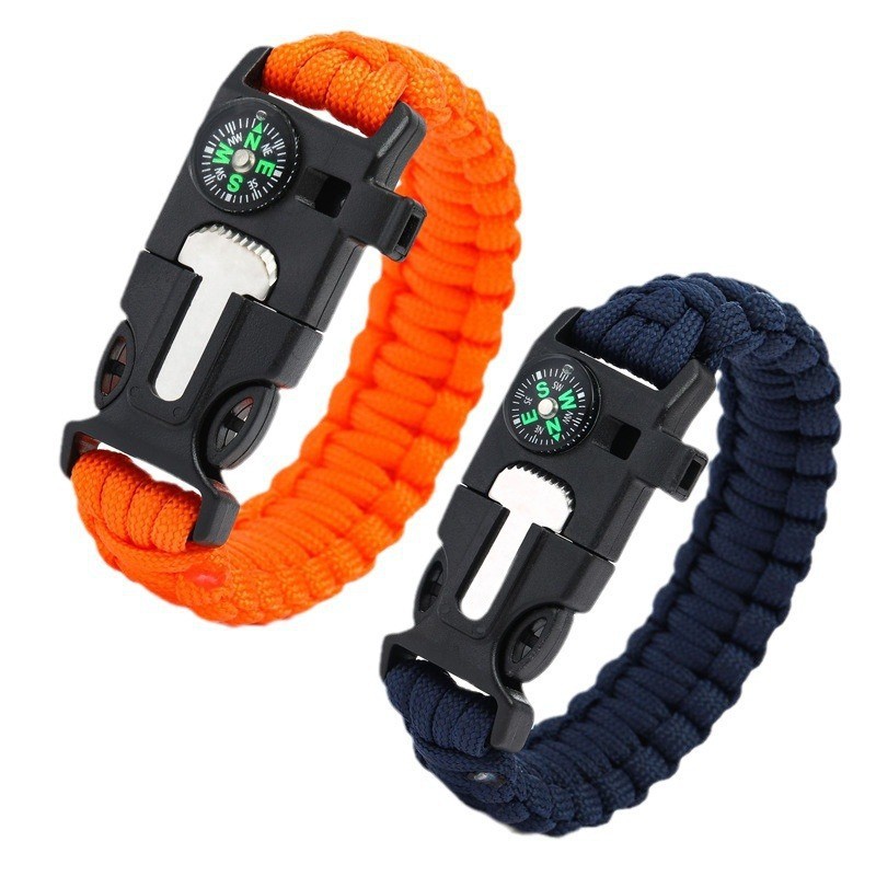 Umbrella Rope Bracelet Seven-core Survival Rope Multifunctional Outdoor Umbrella Rope Survival Bracelet Five and One Emergency Bracelet Compass