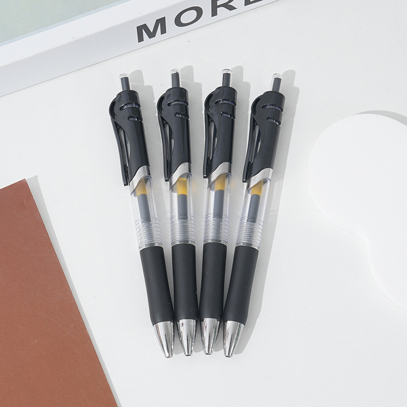 Picture of K35 Press-type Gel Pen Press Ballpoint Pen Red Black Blue Bullet Sign Pen Office Student Carbon Jump Pen