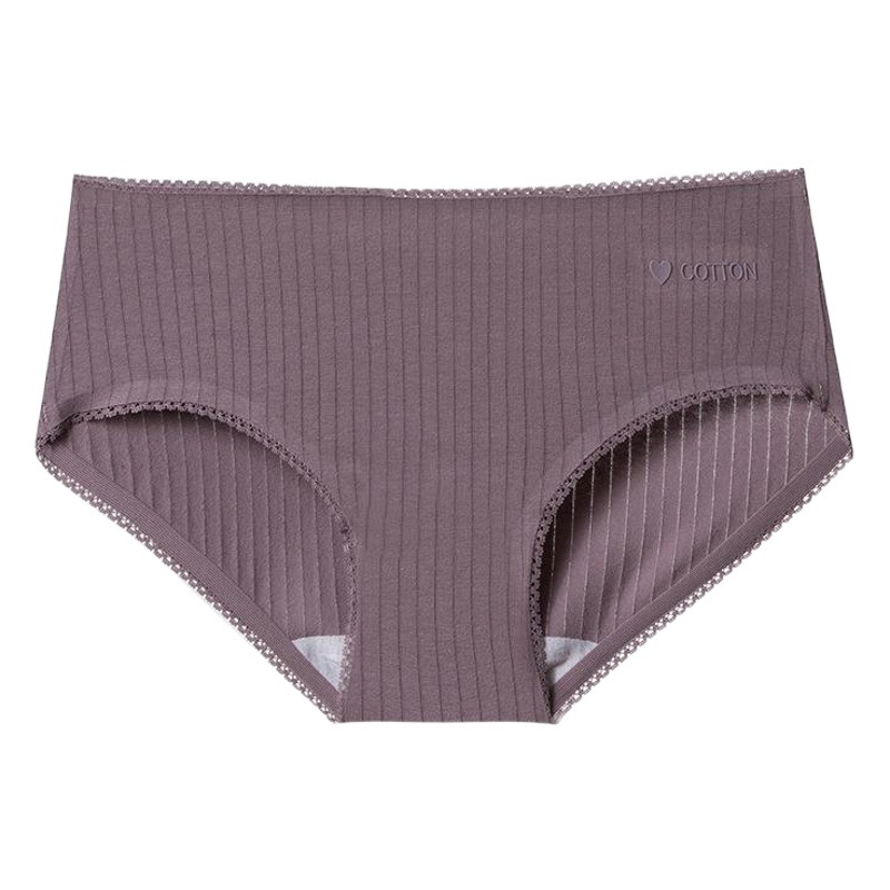 New Threaded Lace Pure Cotton Underwear Women's Seamless Cotton Crotch Breathable Antibacterial Women's Briefs Wholesale