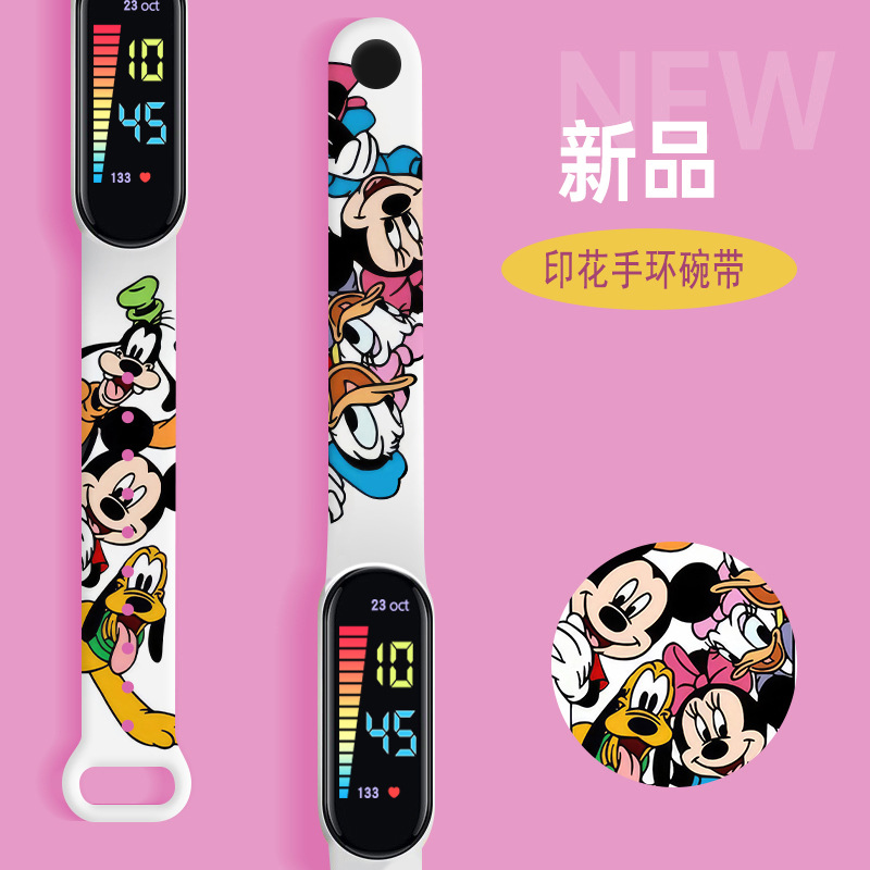 Picture of Cross-border in stock meters 12 printed LED waterproof electronic watch cartoon student cute bracelet wristband watch wholesale