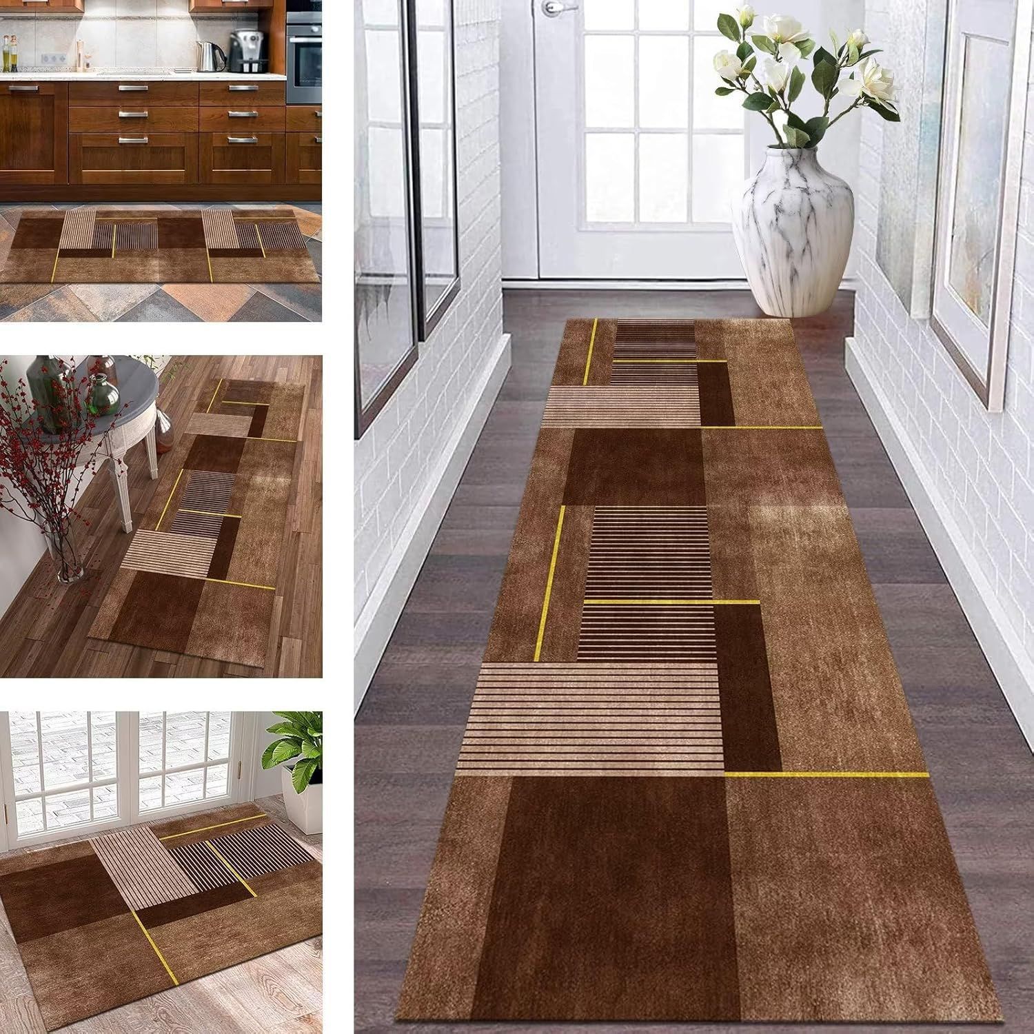 Cross-border Cuttable Household Living Room Corridor Carpet Corridor Hallway Entrance Household Washed Carpet Roll