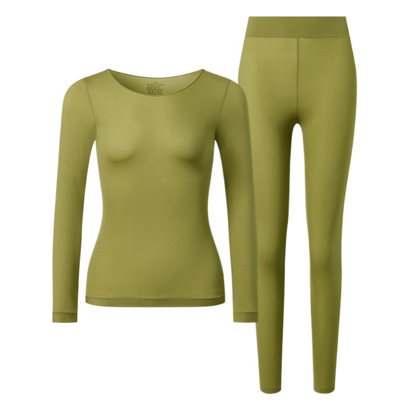 10 Color Ultra-thin Skin-beautifying Muscle Base Coat Comfortable Moisturizing Base Round Neck Non-marking High Elastic Thermal Underwear Autumn Suit for Women