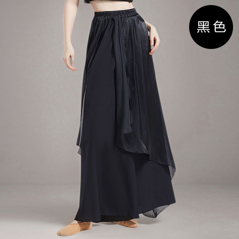 Picture of Classical dance practice clothes, women's dancing pants, wide-leg pants, flowing Chinese dance clothes, modern dance straight trousers, culottes, pants