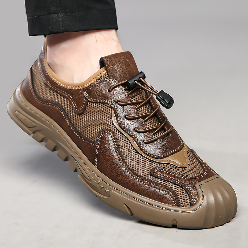 Men's shoes 2025 new mesh breathable outdoor hiking shoes casual sneaker youth Korean cross-border shoes wholesale