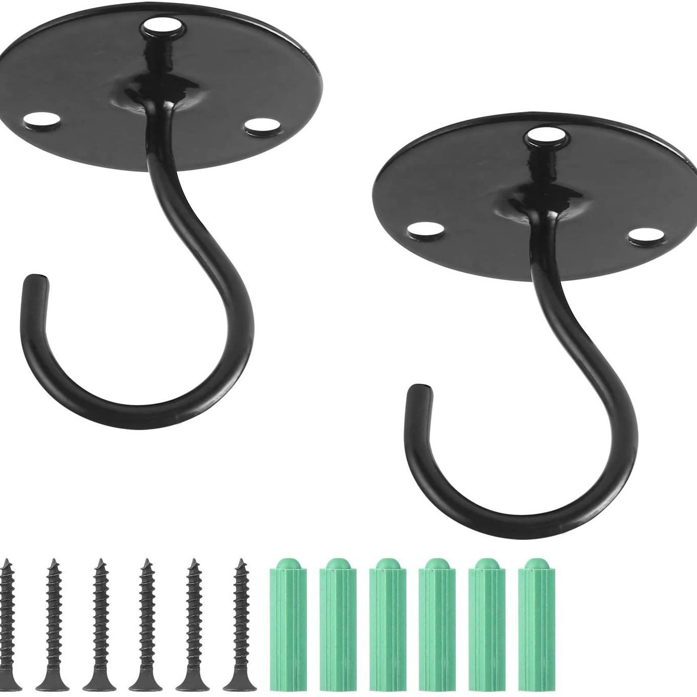 Wrought Iron Hook Ceiling Hook Plant Hook Strong Wall Hanging Hook Balcony Flower Basket Hook