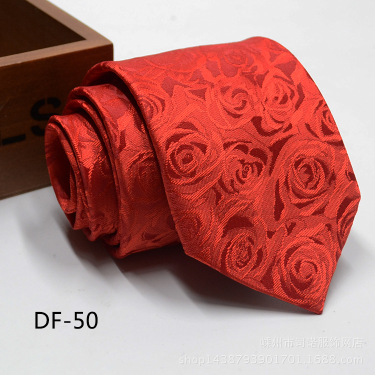 Picture of Tie business formal men's tie polyester yarn Arrow 8cm business tie