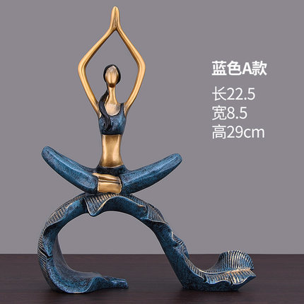Picture of Cute styling Yoga Girl Fitness window miniature scene ornaments desktop ins girl room decoration wholesale