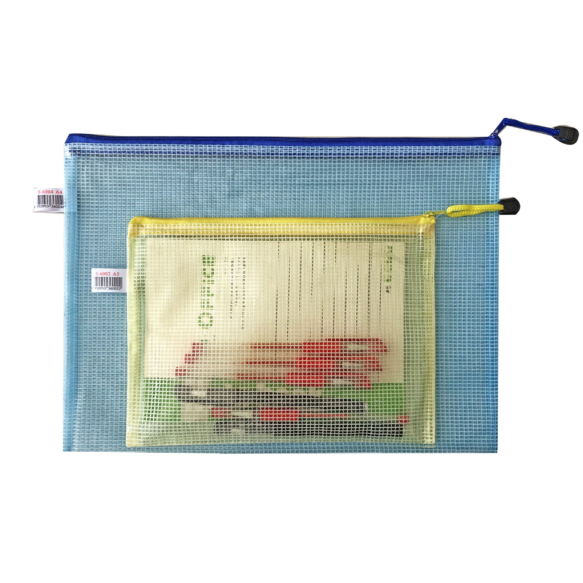 Picture of Transparent File Bag A4 Office Supplies Mesh Zipper Bag Stationery Wholesale Pvc Waterproof Satchel Test Paper Information Bag
