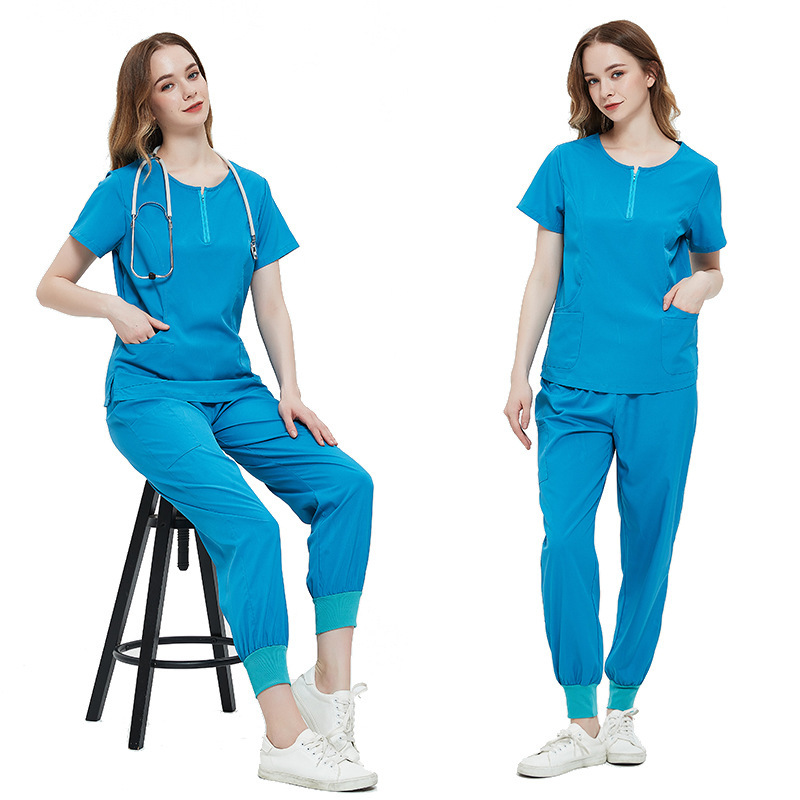 Picture of Cross-Border Dental Doctor Scrub Suit Operating Room Split Nursing Workwear Elastic Quick-Drying Nurse Scrub Suit Wholesale