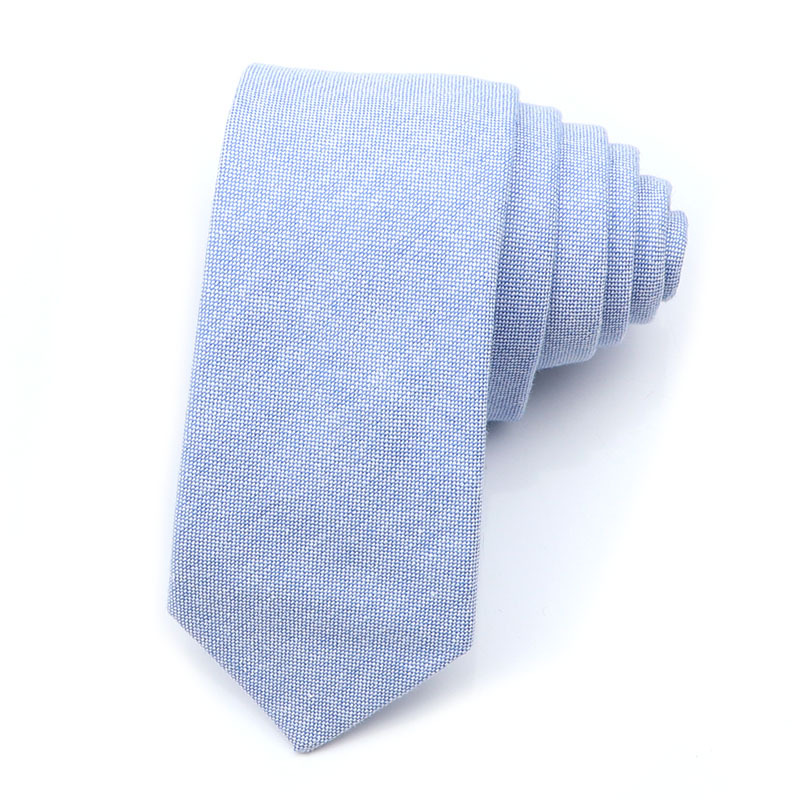 Picture of Cotton and linen tie men's tie casual fashion tie 18 color 6cm ultra narrow tie spot