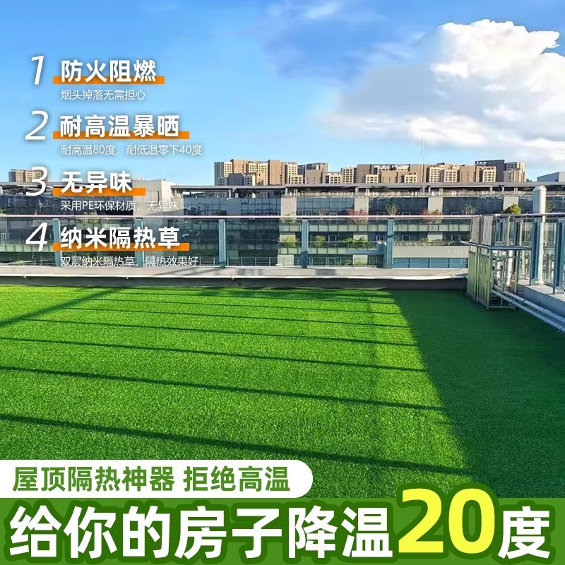 Picture of Canopy silencing mat artificial turf anti-drip mute artifact sound insulation iron rain building balcony heat insulation lawn roof