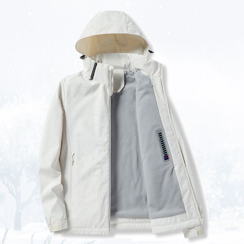 Picture of 2023 Fleece-Lined Cotton Jacket Couple's Style Windproof Waterproof Single-Layer Jacket, Cold-Resistant, Fleece-Lined and Thickened