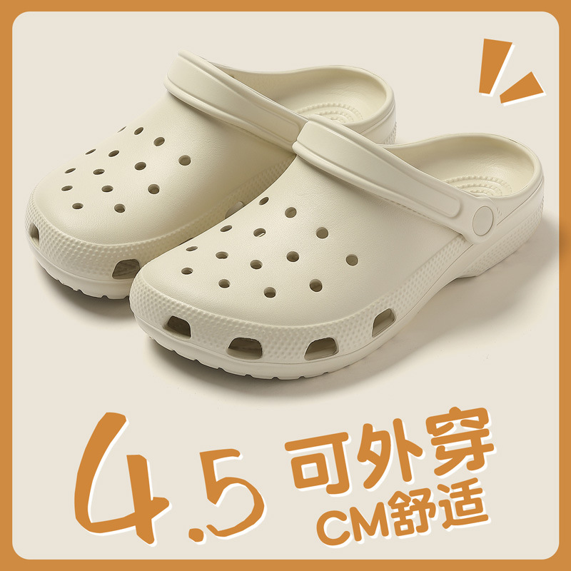 Croc Shoes 2025 New Summer Style Special Non-Slip Breathable Outer Wear with Heel Toe Cap Home Sandals for Operating Room