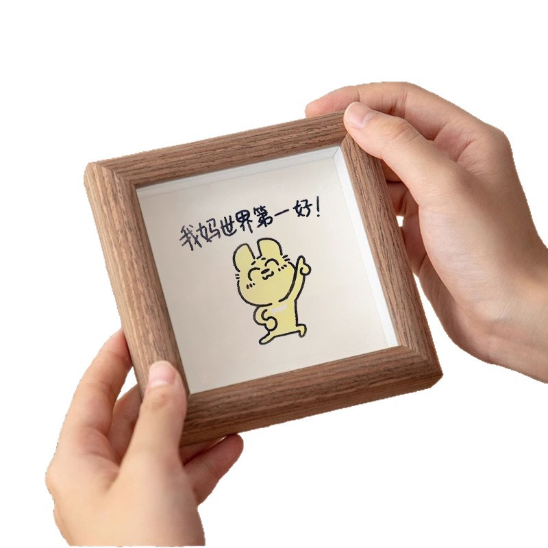 Picture of Mother's Day Gift 10*10 Mini Photo Frame Creative Home Bedroom Bedside Table Photo Frame Creative Gift