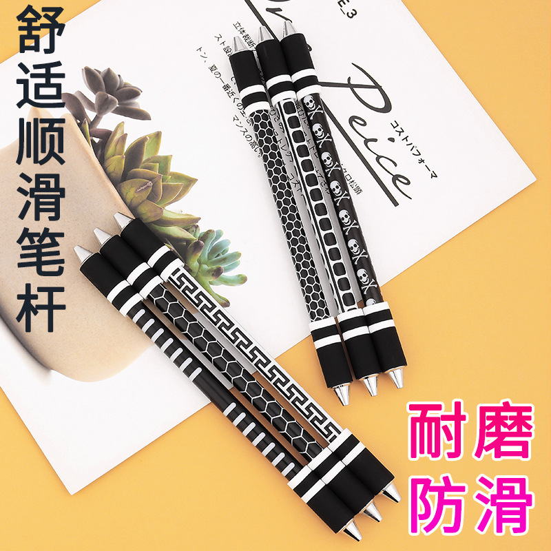 Bright Fun Rotary Pen Student Rotary Pen G10 Blister Pack Black Fall-Resistant Rotary Pen Internet Celebrity Rotary Pen Visual Pen No Refill