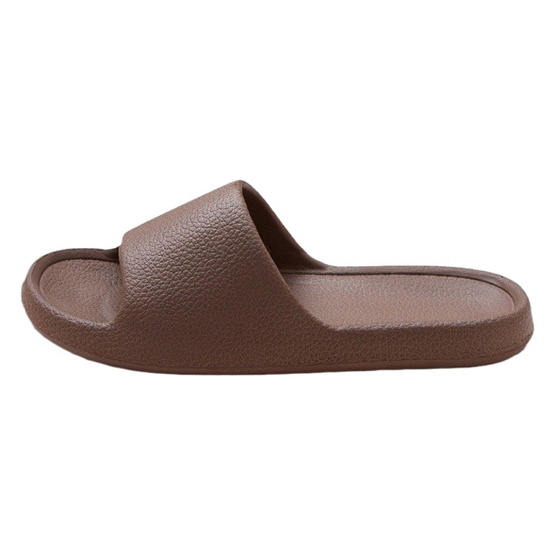 High-grade leather EVA men's slippers women's sandals indoor and outdoor wear one-word mute non-slip bathroom home shoes wholesale