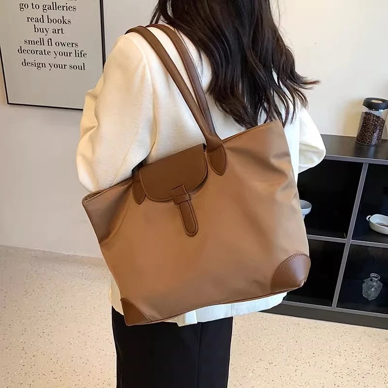 Picture of Large-Capacity Shoulder Bag for Women, Large Commuter Bag, Student School Bag, Nylon Versatile Tote Bag, a Must-Have for Commuting