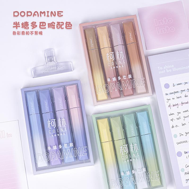 Colin New Fluorescent Marking Pen Soft Head Large Capacity Macaron Eye Protection Color Student Stationery Mark Pen