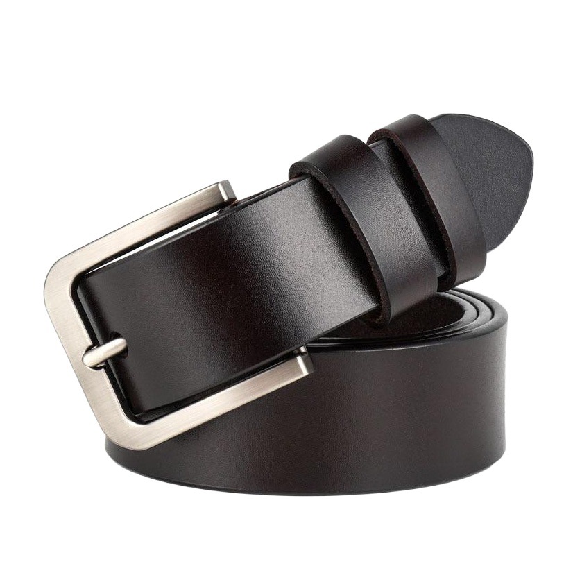 Single-layer Cattle Leather Men's Pin Buckle Belt Young Middle-aged Men Genuine Leather Antique Belt Jeans Men's Pants Belt