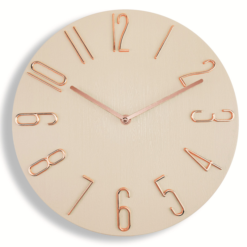 Picture of 30cm Clock Wall Clock Living Room Clock Wall Hanging Watch Quartz Clock Wall Hanging Creative Silent Wall Clock
