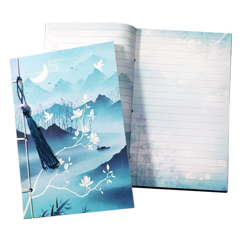 retro Chinese style antique culture creative luminous gift book beautiful luminous watercolor antique style thread-bound book
