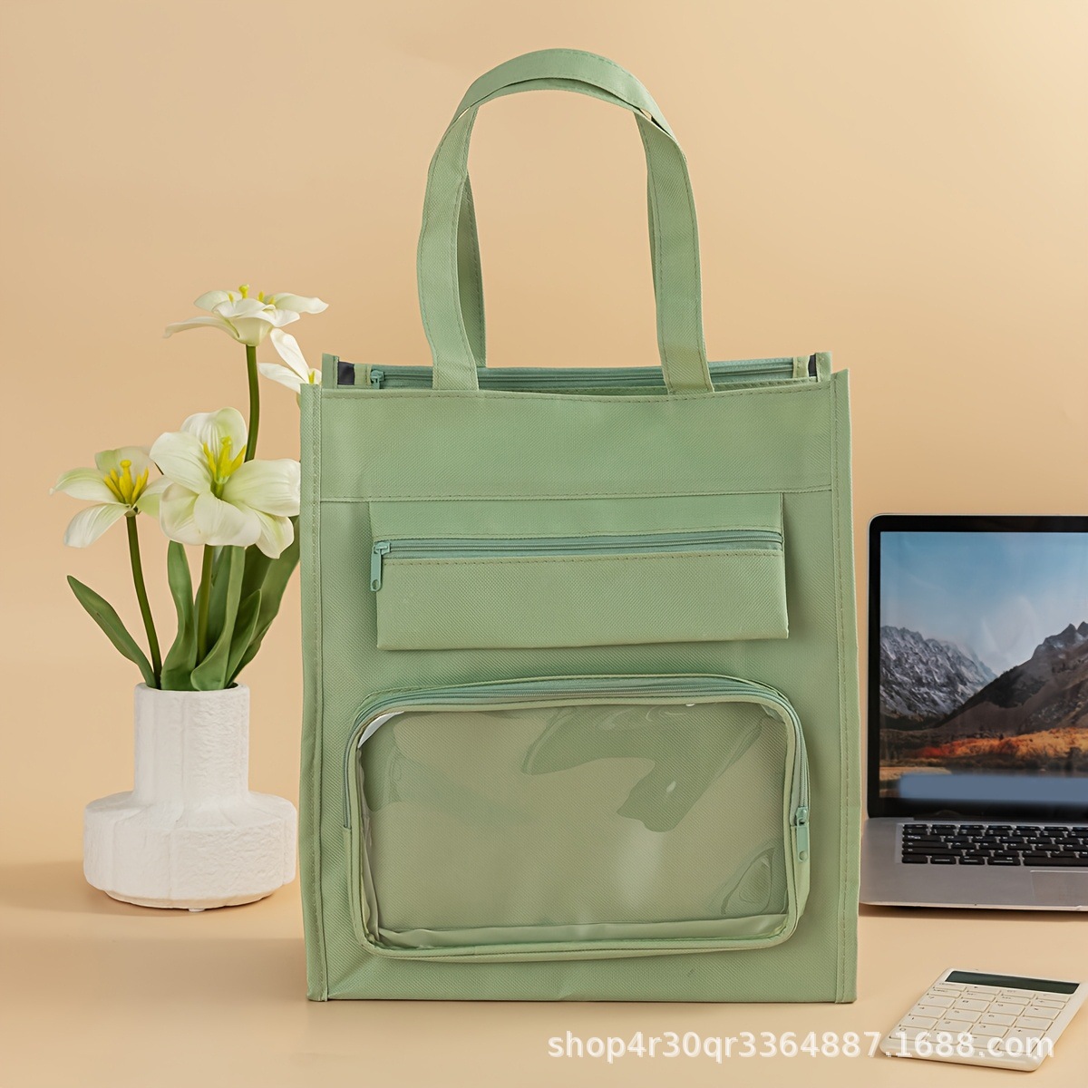 Picture of 2024 tutorial bag handbag carrying book bag primary school student file bag storage bag girl handbag simple