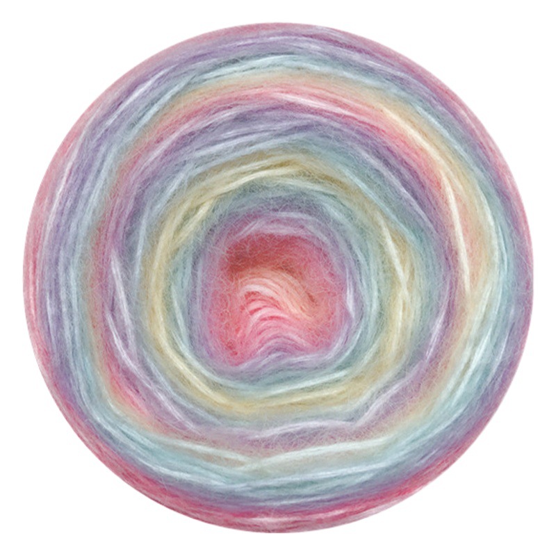 Long Dyed Gradient Dreamy Color mohair Hand-crocheted Hand-mixed Yarn Wool Group Coarse Yarn Scarf Material Bag