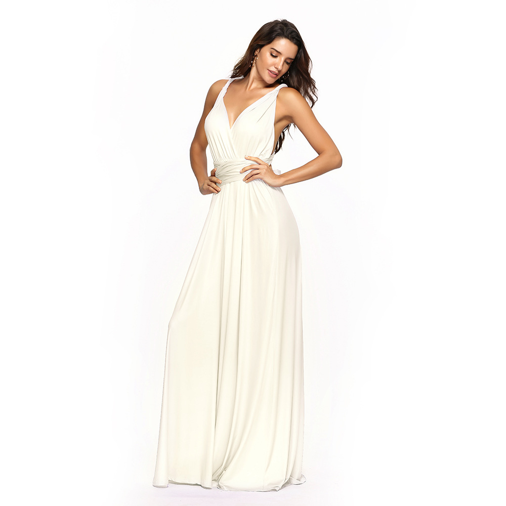 Picture of French Retro High-end Sense Small Multi-wear Strap Large Swing dress Backless Sexy Bridesmaid Dress for Women