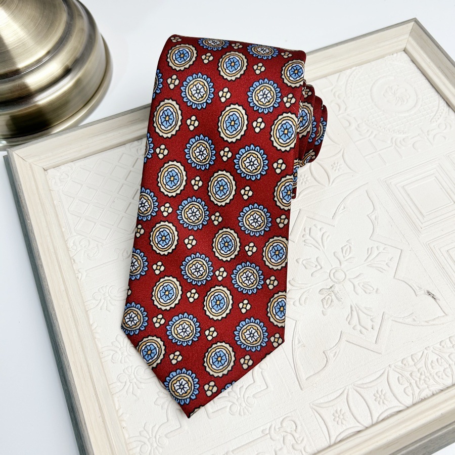Picture of Cross-border Men's Tie Business Formal 8cm Printed Polyester Tie Wholesale Flower Casual Professional Tie