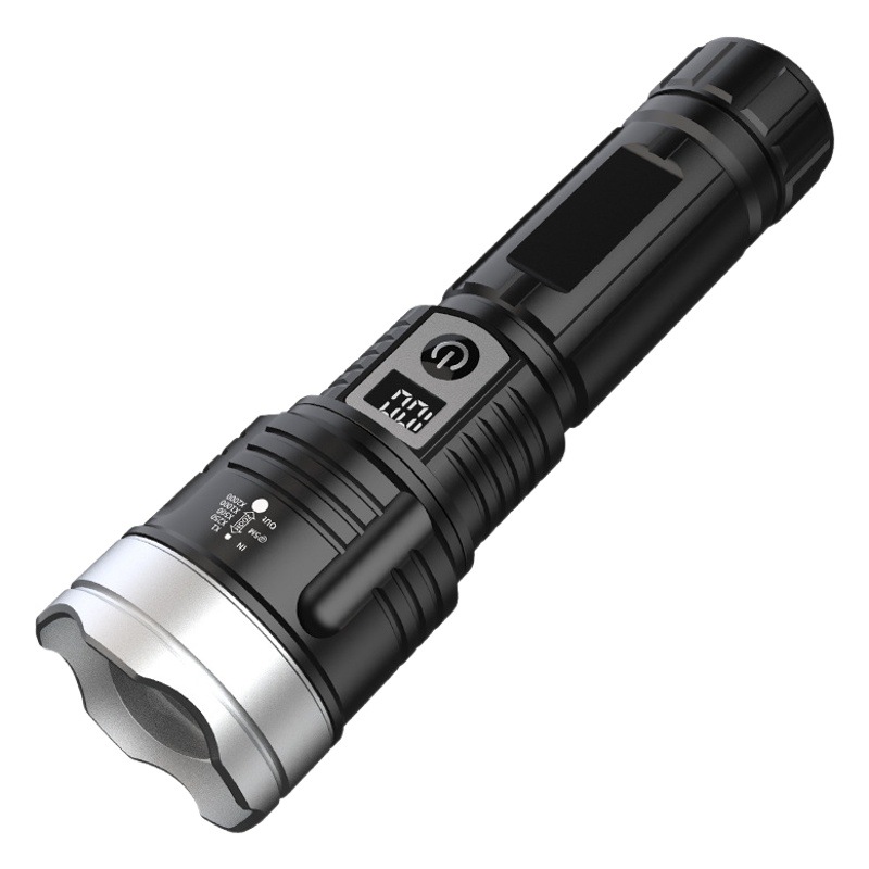 New Strong Light Long-Range Flashlight Telescopic Focus Portable Rechargeable High-Bright Outdoor White Laser Bright Flashlight