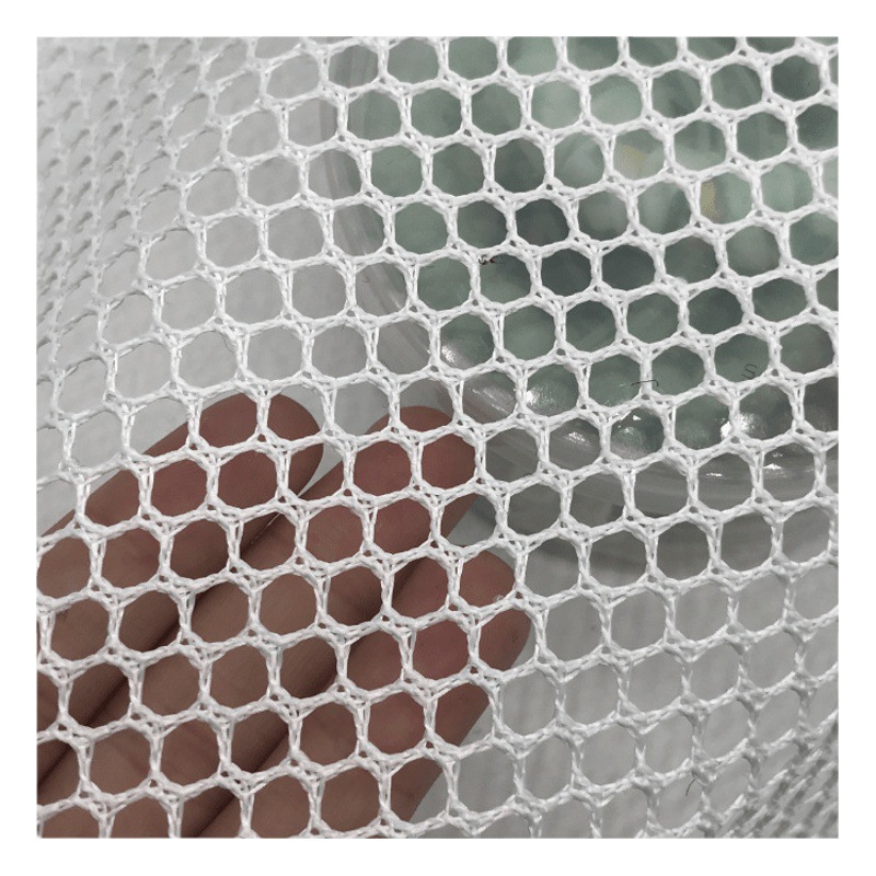 Spot black and white 6mmA037 hexagonal mesh cloth strong and durable fishing net tent laundry bag luggage handbag fabric